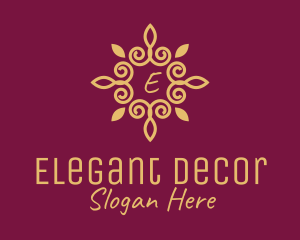 Golden Leaf Decor logo design