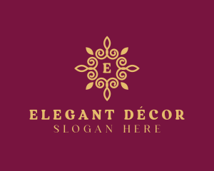 Golden Leaf Decor logo design