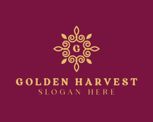 Golden Leaf Decor logo design