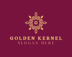 Golden Leaf Decor logo design