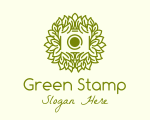 Green Leafy Camera  logo design