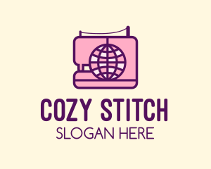 Thread Sewing Machine logo design