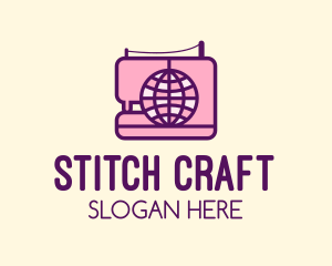 Thread Sewing Machine logo design