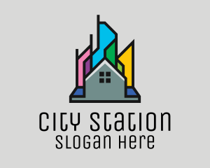 Colorful City Home logo design