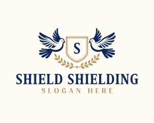 Shield Pigeon Wreath logo