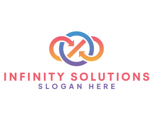 Infinity Loop Arrows logo design