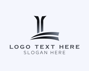 Handbag - Gradient Swoosh Letter L logo design