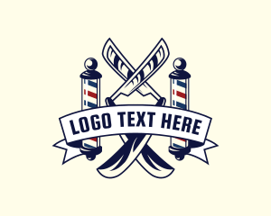 Razor Barber Haircut Logo