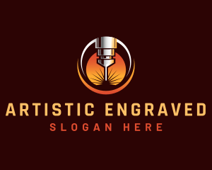 Laser Cutting Engrave logo design