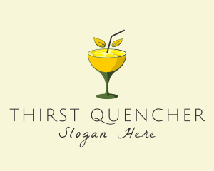 Lemon Cocktail Drink logo design