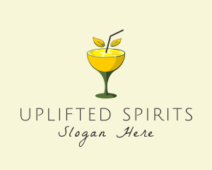 Lemon Cocktail Drink logo design