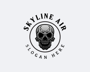Hipster Indie Skull Logo