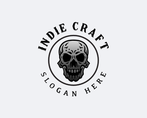 Hipster Indie Skull logo