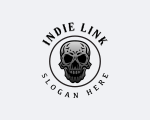 Hipster Indie Skull logo