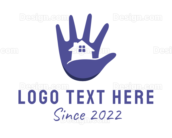 Hand House Contractor Logo