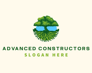 Environment Tree Roots  logo design