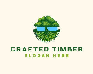 Environment Tree Roots  logo design