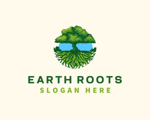 Environment Tree Roots  logo design