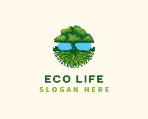 Environment Tree Roots  logo design