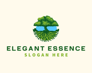 Environment Tree Roots  logo design