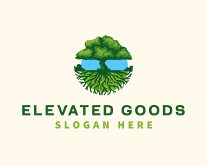 Environment Tree Roots  logo design