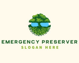 Environment Tree Roots  logo design