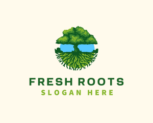 Environment Tree Roots  logo design