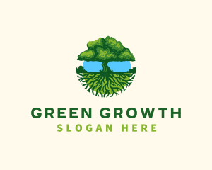 Environment Tree Roots  logo design