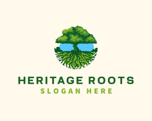 Environment Tree Roots  logo design