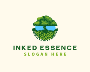 Environment Tree Roots  logo design