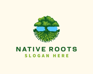 Environment Tree Roots  logo design