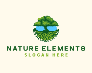 Environment Tree Roots  logo design