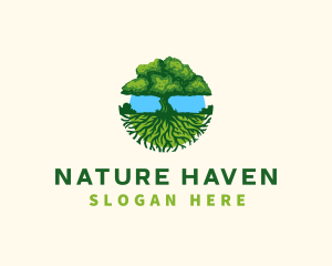 Environment Tree Roots  logo design