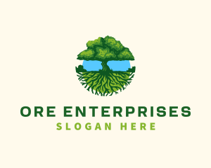 Environment Tree Roots  logo design