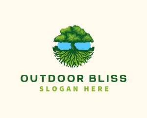 Environment Tree Roots  logo design