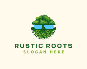 Environment Tree Roots  logo design