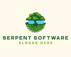 Environment Tree Roots  logo design