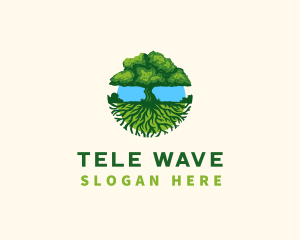 Environment Tree Roots  logo design