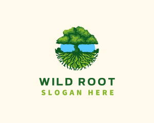 Environment Tree Roots  logo design