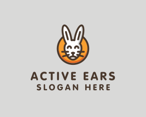 Happy Bunny Animal  logo design