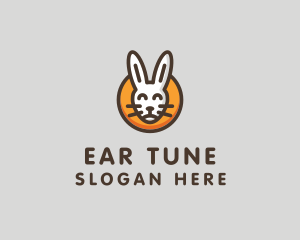 Happy Bunny Animal  logo design