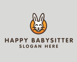 Happy Bunny Animal  logo design