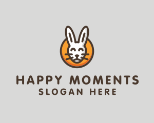 Happy Bunny Animal  logo design