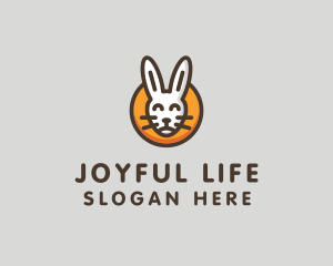 Happy Bunny Animal  logo design