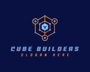 Cyber Cube Circuit logo design