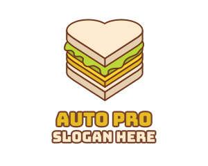 Heart Snack Sandwich  Logo