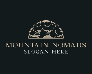 Mountain Summit Landscape logo design