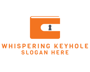 Orange Wallet Lock  logo design