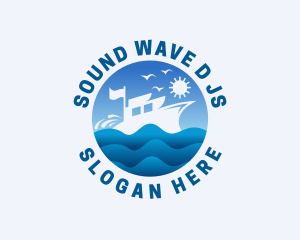 Ship Wave Travel logo design