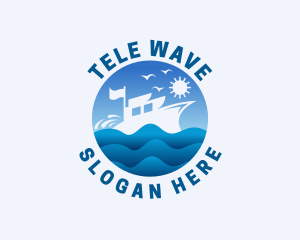 Ship Wave Travel logo design